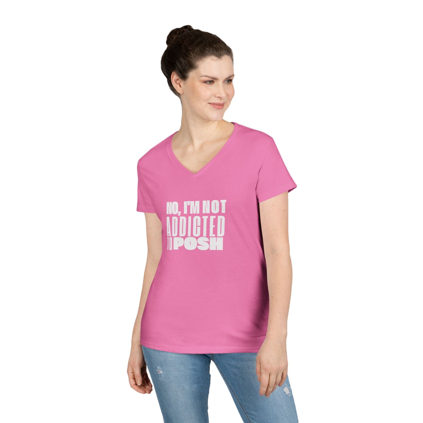 Not Addicted to Posh Ladies' V-Neck T-Shirt