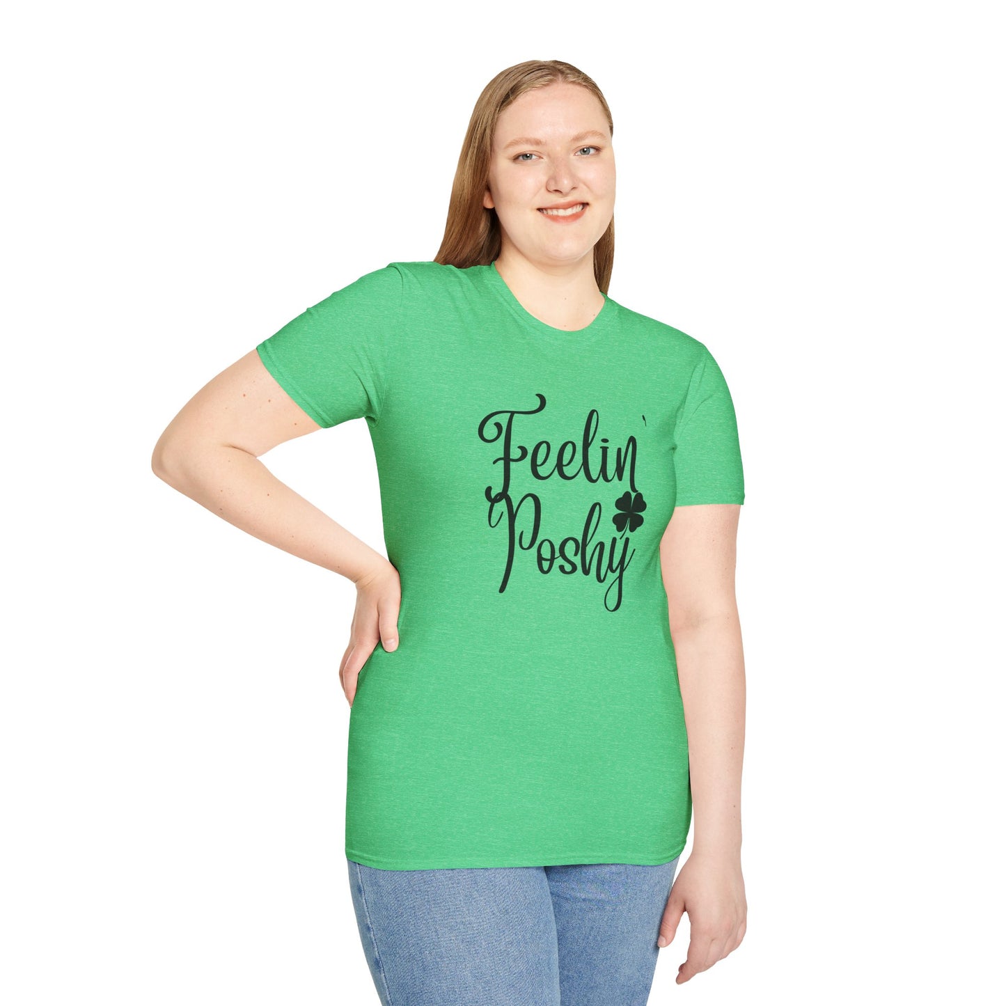 Green Clover Softstyle T-Shirt - Feelin' Poshy