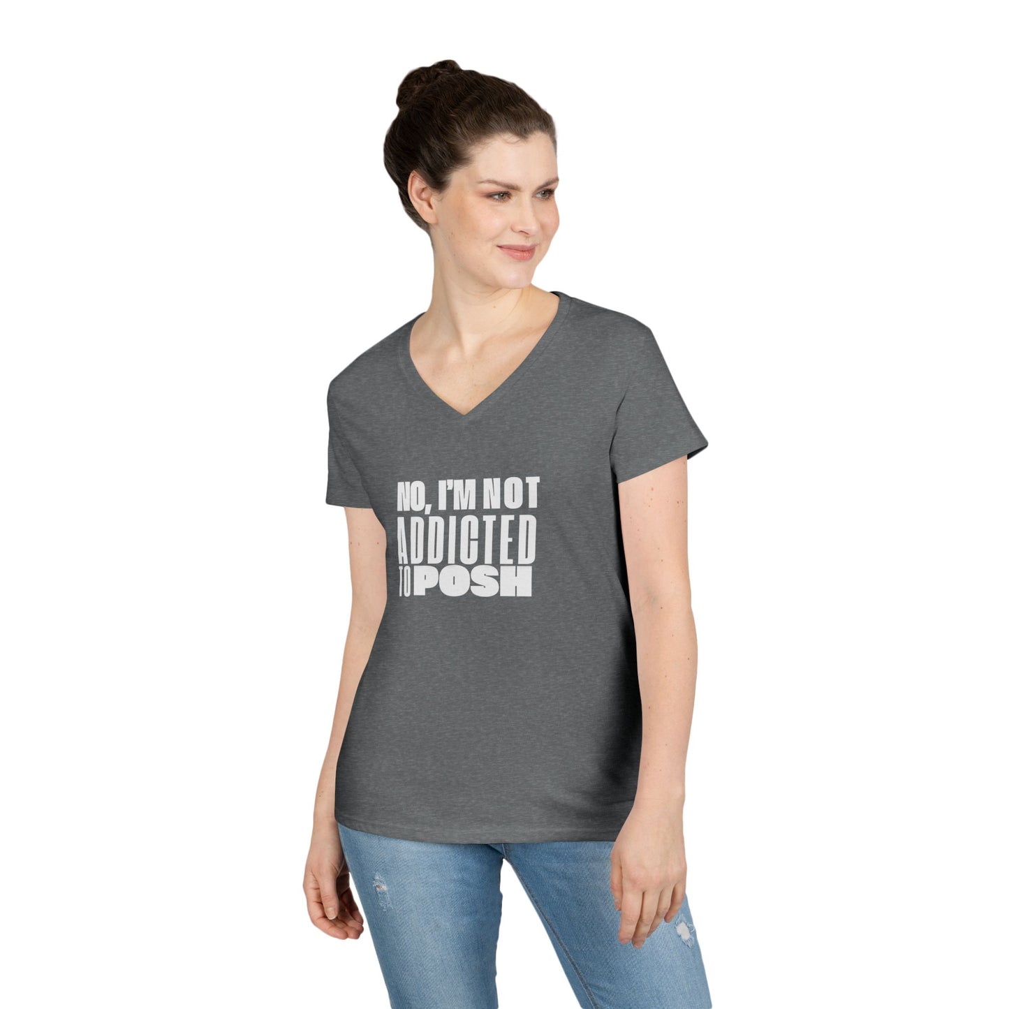 Not Addicted to Posh Ladies' V-Neck T-Shirt