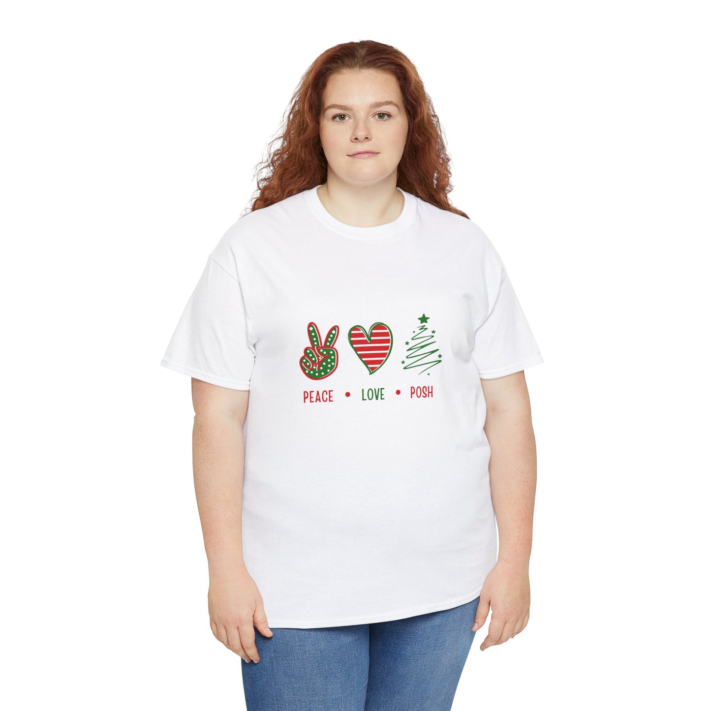 Peace Love Posh Holiday Unisex Heavy Cotton Tee